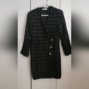Mango Tweed Wrap Dress